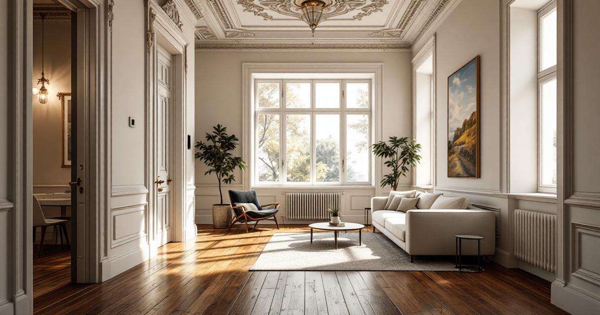 Altbauwohnung modernisiert Charme und Komfort vereint